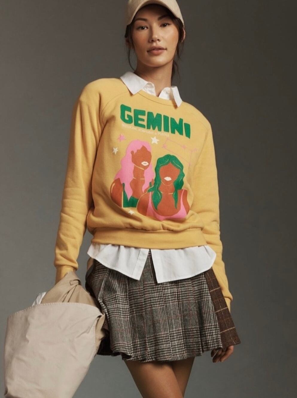 Anthro Midnight Rider Gemini Sweatshirt XS Carolita Zodiac Graphic Crewneck